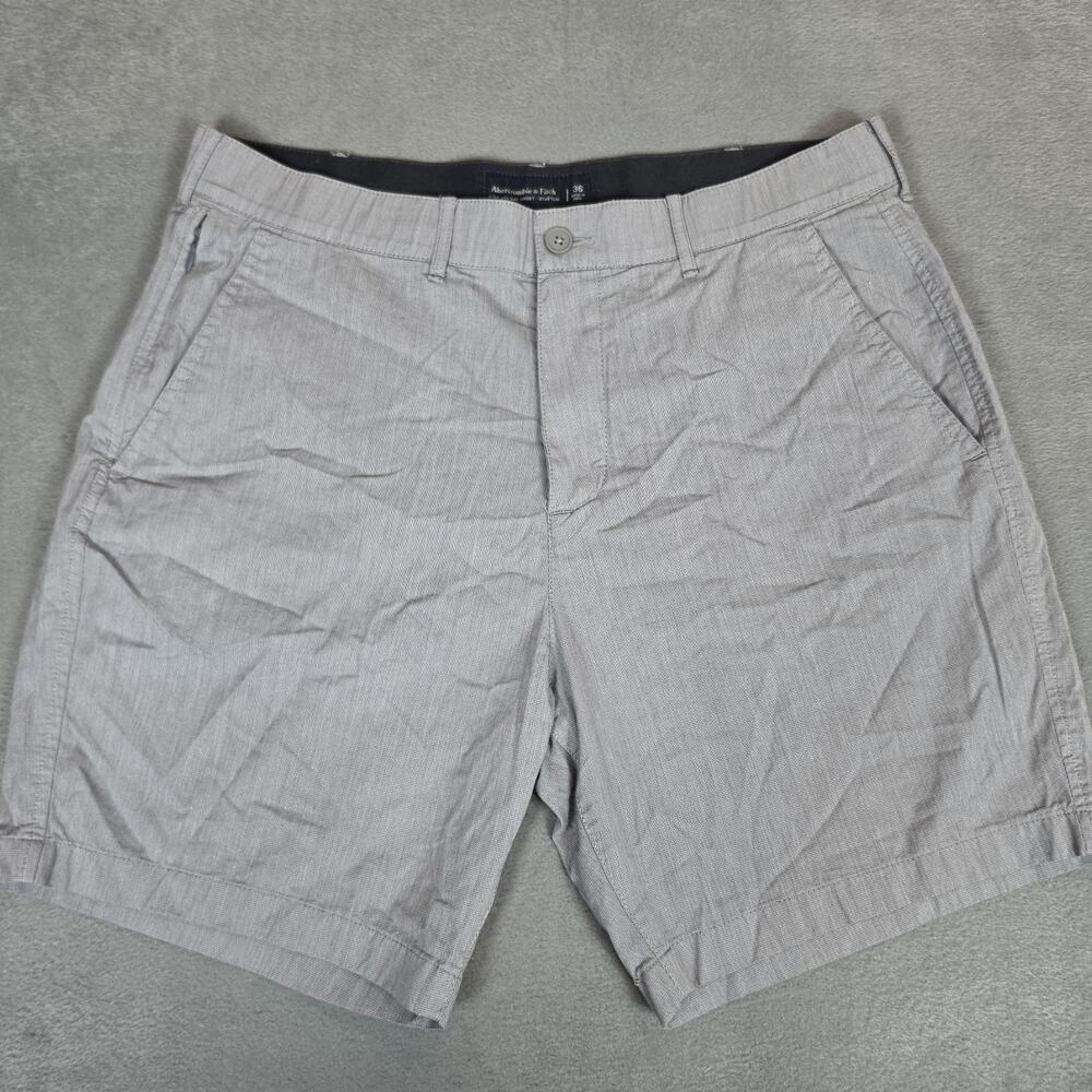Abercrombie & Fitch Men's All Day Stretch Shorts Gray Size 36 7in Inseam